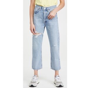 Agolde 90's Crop Mid Rise Loose Straight Jeans